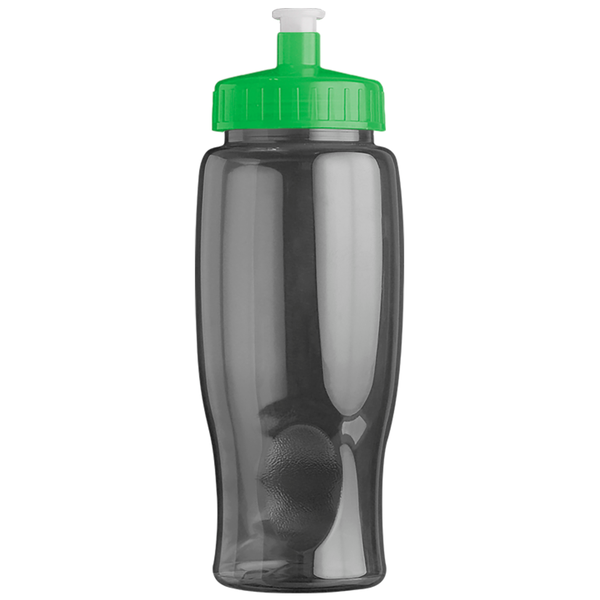 Transparent Grip Poly-Pure Sport Bottle, 27oz. - Push Pull Lid