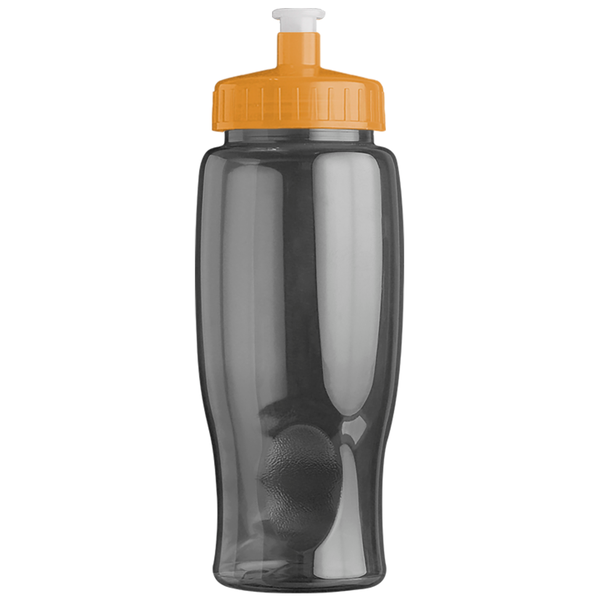 Transparent Grip Poly-Pure Sport Bottle, 27oz. - Push Pull Lid