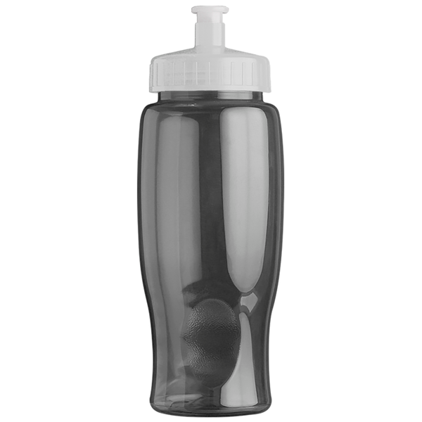 Transparent Grip Poly-Pure Sport Bottle, 27oz. - Push Pull Lid