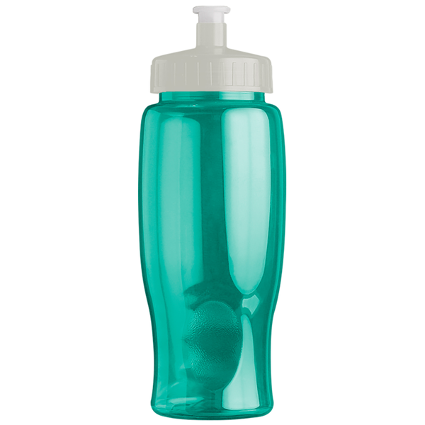 Transparent Grip Poly-Pure Sport Bottle, 27oz. - Push Pull Lid