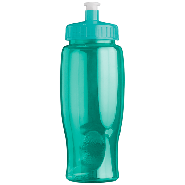 Transparent Grip Poly-Pure Sport Bottle, 27oz. - Push Pull Lid