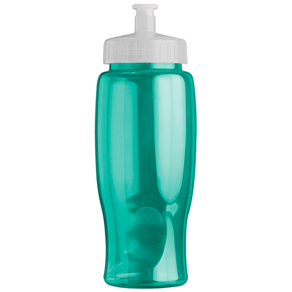 Transparent Grip Poly-Pure Sport Bottle, 27oz. - Push Pull Lid