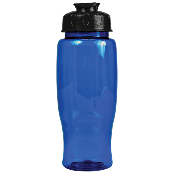 27oz Transparent Custom Water Bottles - Flip Top