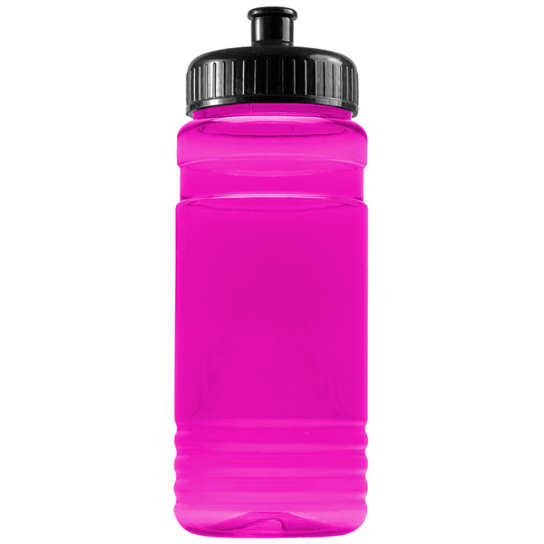 Groove Tritan™ Transparent Sports Bottle, 20oz. - Push Pull Lid