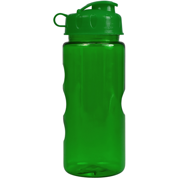 Finger Grip Tritan™ Translucent Bottle, 22oz. - Flip Top Lid