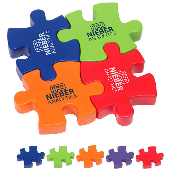 Connecting Puzzle Set Stress Relievers, 4-Piece