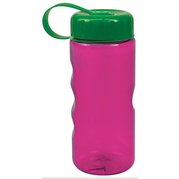 Finger Grip Tritan™ Translucent Bottle, 22oz. - Tethered Lid