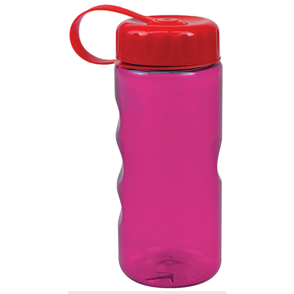 Finger Grip Tritan™ Translucent Bottle, 22oz. - Tethered Lid
