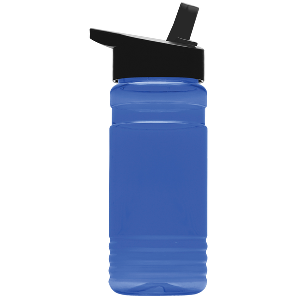 Groove Tritan™ Transparent Sports Bottle, 20oz. - Flip Straw Lid