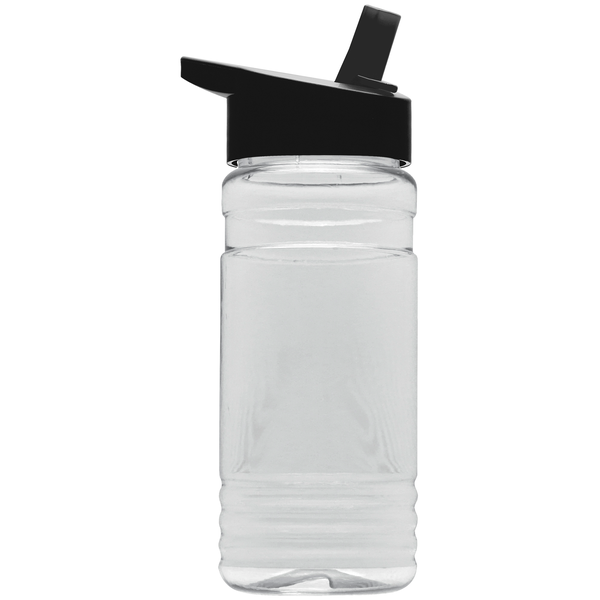 Groove Tritan™ Transparent Sports Bottle, 20oz. - Flip Straw Lid