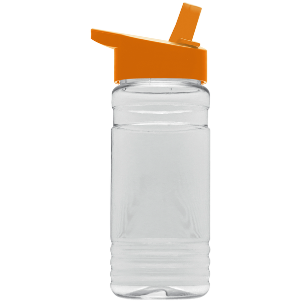 Groove Tritan™ Transparent Sports Bottle, 20oz. - Flip Straw Lid