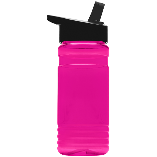 Groove Tritan™ Transparent Sports Bottle, 20oz. - Flip Straw Lid