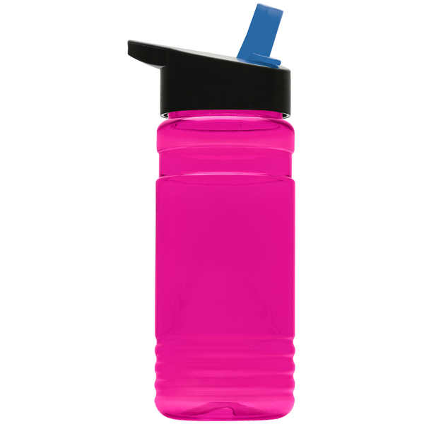Groove Tritan™ Transparent Sports Bottle, 20oz. - Flip Straw Lid