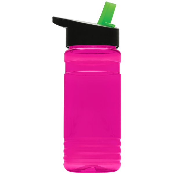Groove Tritan™ Transparent Sports Bottle, 20oz. - Flip Straw Lid