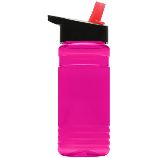 Groove Tritan™ Transparent Sports Bottle, 20oz. - Flip Straw Lid