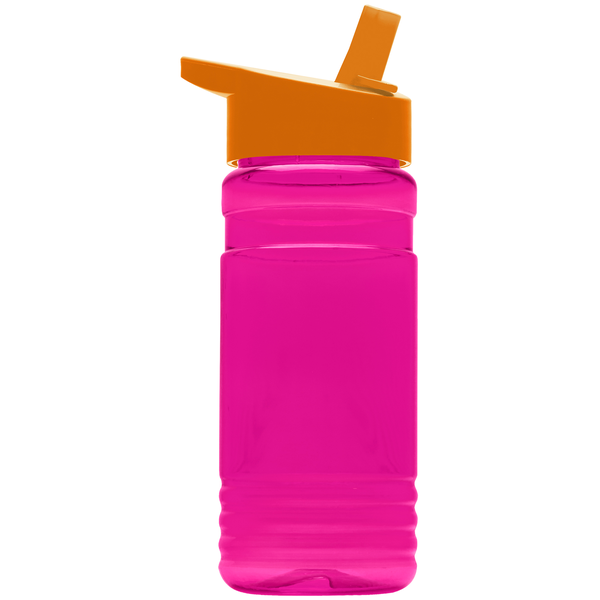 Groove Tritan™ Transparent Sports Bottle, 20oz. - Flip Straw Lid