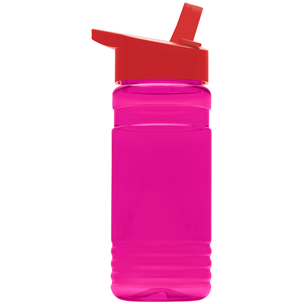 Groove Tritan™ Transparent Sports Bottle, 20oz. - Flip Straw Lid