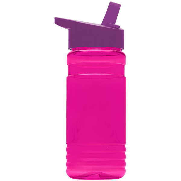 Groove Tritan™ Transparent Sports Bottle, 20oz. - Flip Straw Lid