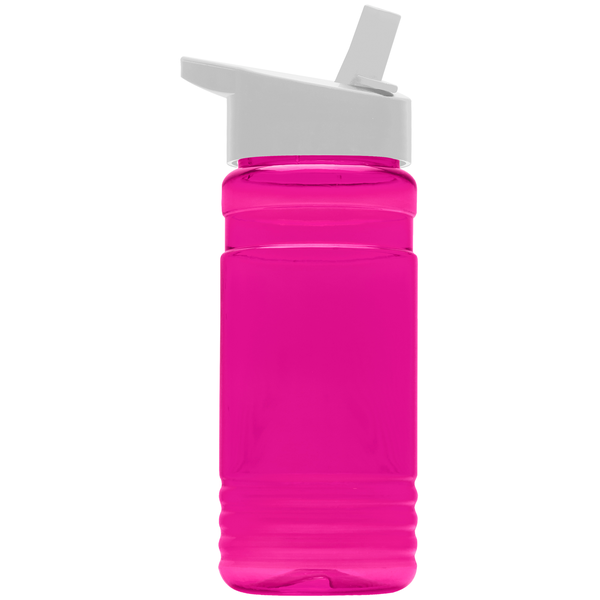 Groove Tritan™ Transparent Sports Bottle, 20oz. - Flip Straw Lid