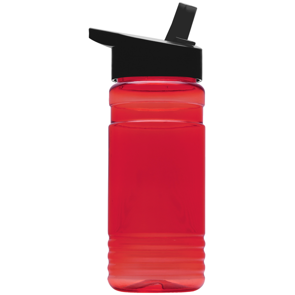Groove Tritan™ Transparent Sports Bottle, 20oz. - Flip Straw Lid