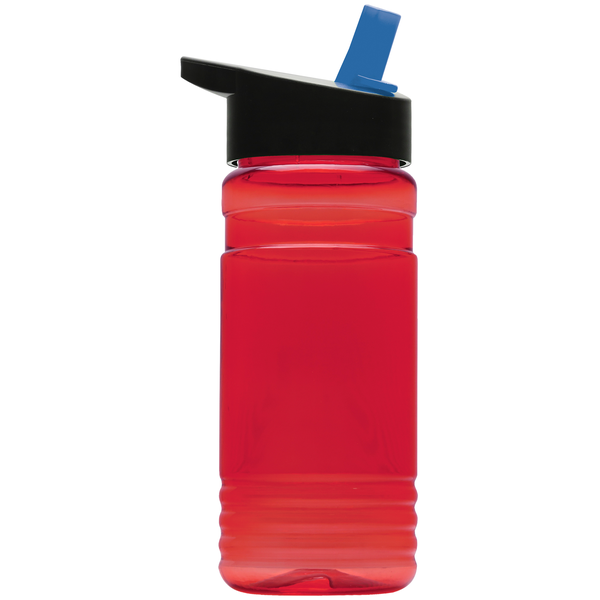 Groove Tritan™ Transparent Sports Bottle, 20oz. - Flip Straw Lid