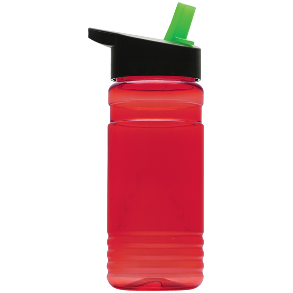 Groove Tritan™ Transparent Sports Bottle, 20oz. - Flip Straw Lid