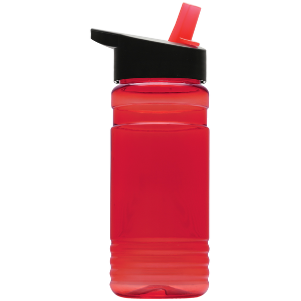 Groove Tritan™ Transparent Sports Bottle, 20oz. - Flip Straw Lid