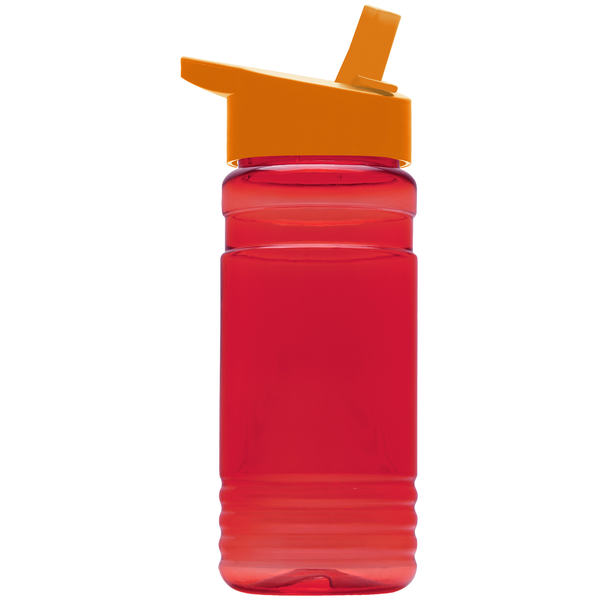 Groove Tritan™ Transparent Sports Bottle, 20oz. - Flip Straw Lid