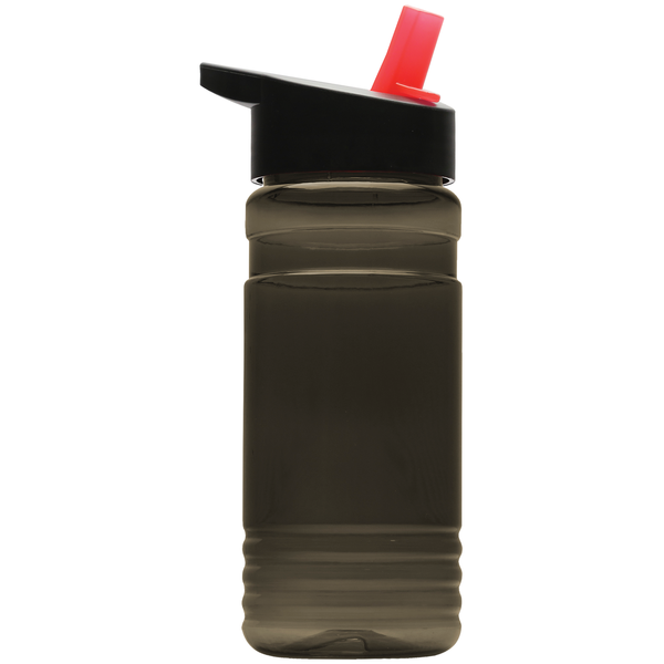 Groove Tritan™ Transparent Sports Bottle, 20oz. - Flip Straw Lid