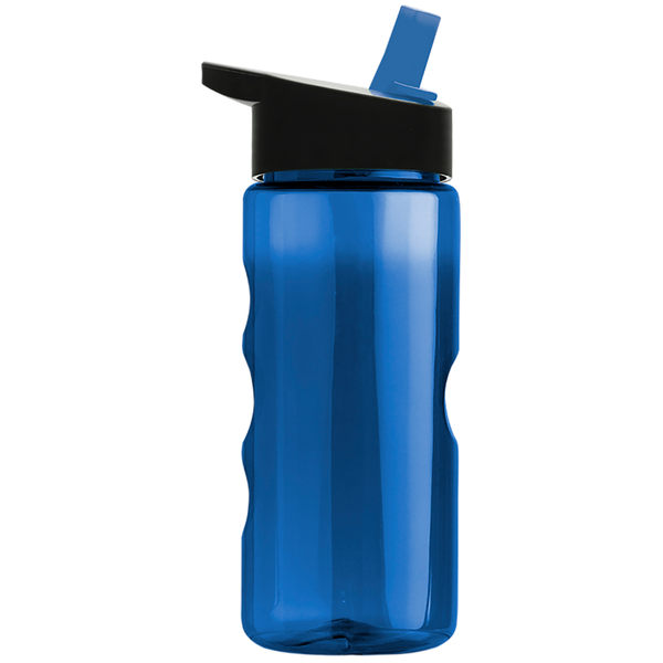 Finger Grip Tritan™ Translucent Bottle, 22oz. - Flip Straw Lid