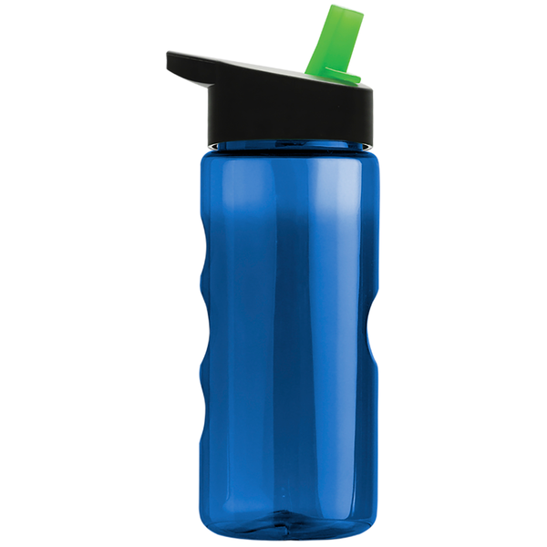 Finger Grip Tritan™ Translucent Bottle, 22oz. - Flip Straw Lid