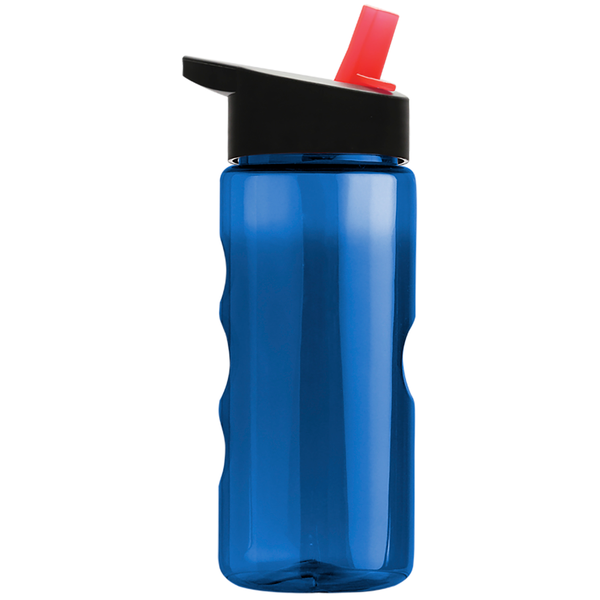 Finger Grip Tritan™ Translucent Bottle, 22oz. - Flip Straw Lid