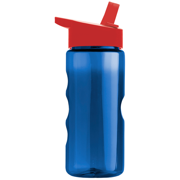Finger Grip Tritan™ Translucent Bottle, 22oz. - Flip Straw Lid