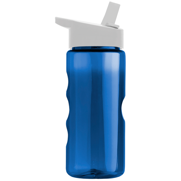 Finger Grip Tritan™ Translucent Bottle, 22oz. - Flip Straw Lid