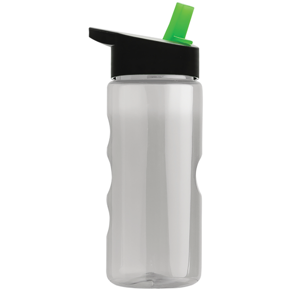 Finger Grip Tritan™ Translucent Bottle, 22oz. - Flip Straw Lid