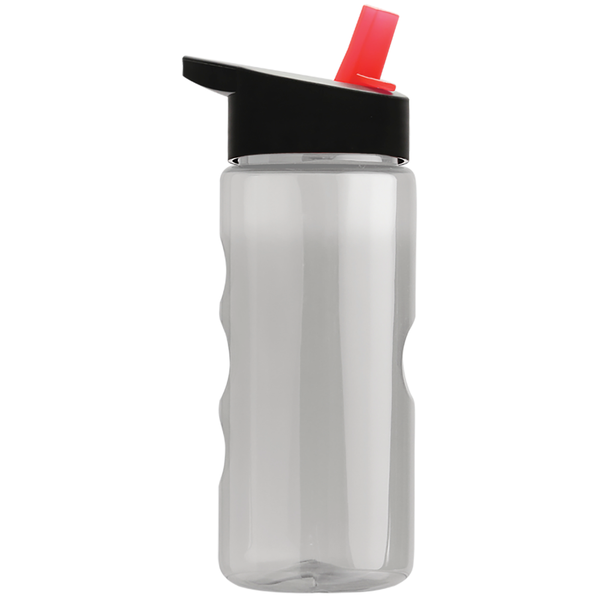 Finger Grip Tritan™ Translucent Bottle, 22oz. - Flip Straw Lid