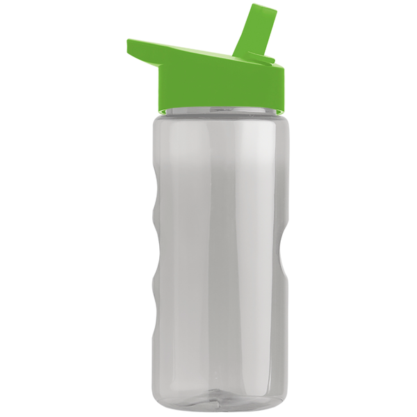 Finger Grip Tritan™ Translucent Bottle, 22oz. - Flip Straw Lid