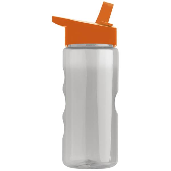 Finger Grip Tritan™ Translucent Bottle, 22oz. - Flip Straw Lid