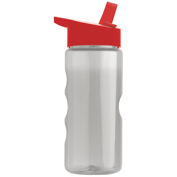 Finger Grip Tritan™ Translucent Bottle, 22oz. - Flip Straw Lid