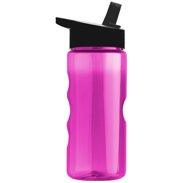 Finger Grip Tritan™ Translucent Bottle, 22oz. - Flip Straw Lid