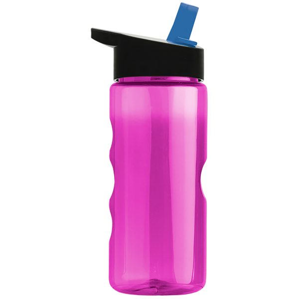 Finger Grip Tritan™ Translucent Bottle, 22oz. - Flip Straw Lid
