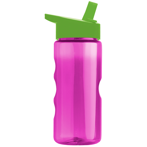 Finger Grip Tritan™ Translucent Bottle, 22oz. - Flip Straw Lid