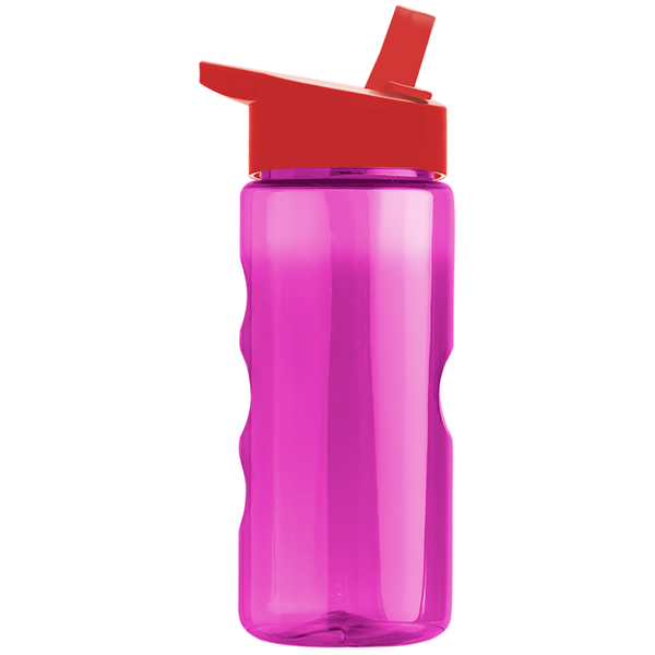 Finger Grip Tritan™ Translucent Bottle, 22oz. - Flip Straw Lid