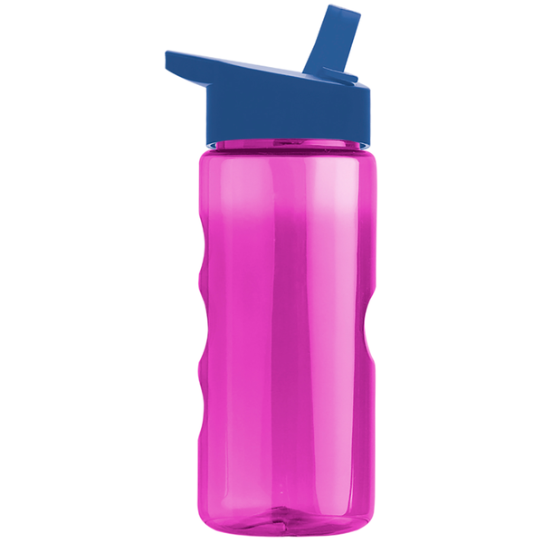 Finger Grip Tritan™ Translucent Bottle, 22oz. - Flip Straw Lid
