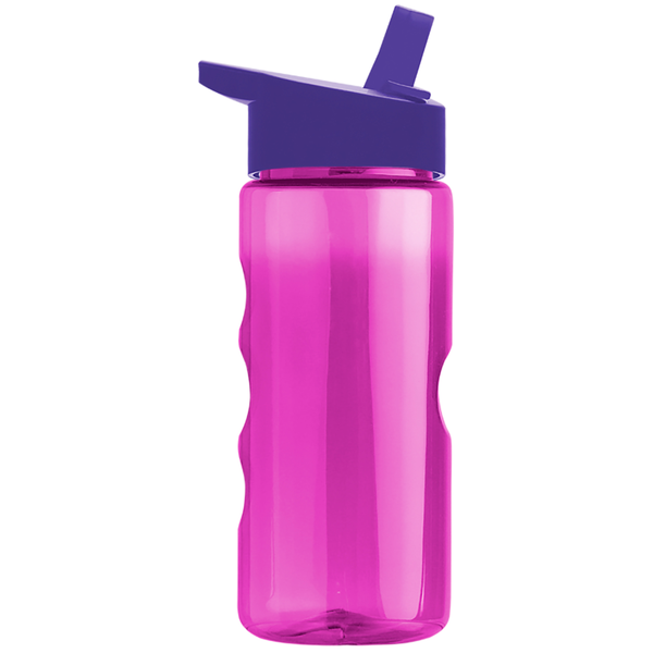 Finger Grip Tritan™ Translucent Bottle, 22oz. - Flip Straw Lid