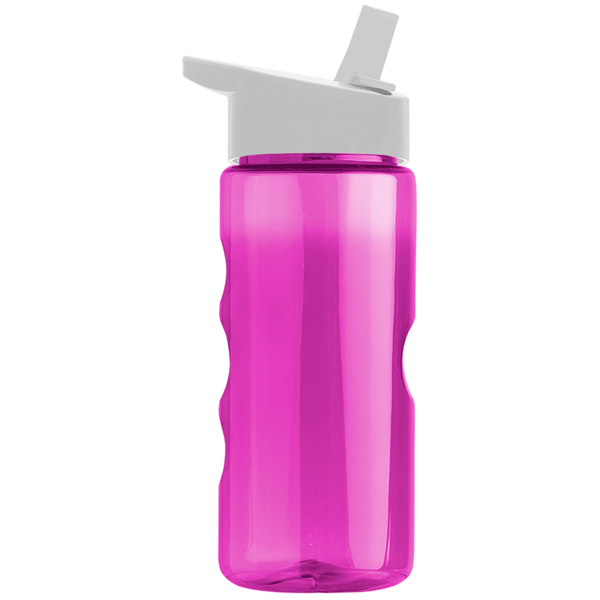 Finger Grip Tritan™ Translucent Bottle, 22oz. - Flip Straw Lid