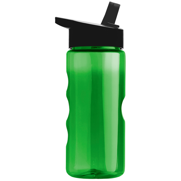 Finger Grip Tritan™ Translucent Bottle, 22oz. - Flip Straw Lid