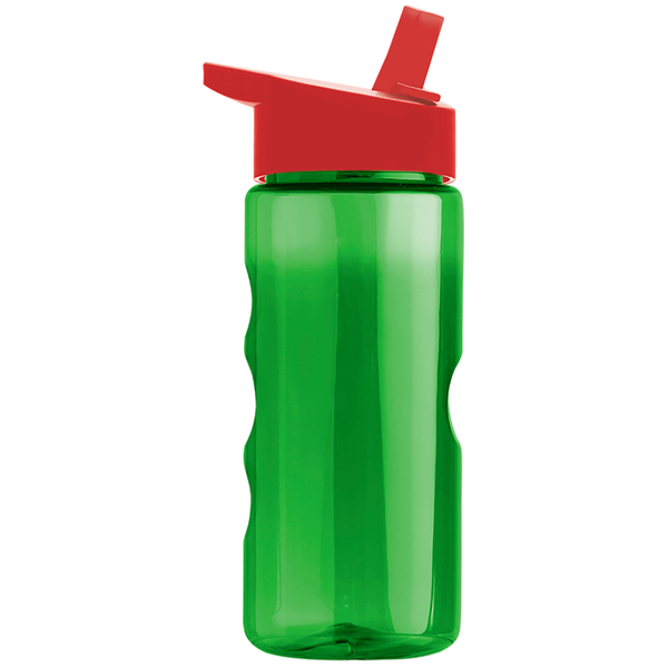 Finger Grip Tritan™ Translucent Bottle, 22oz. - Flip Straw Lid