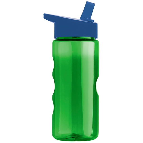 Finger Grip Tritan™ Translucent Bottle, 22oz. - Flip Straw Lid