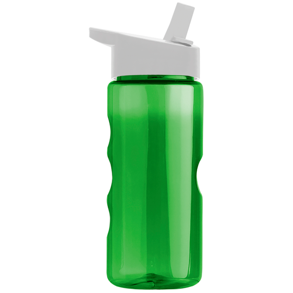 Finger Grip Tritan™ Translucent Bottle, 22oz. - Flip Straw Lid